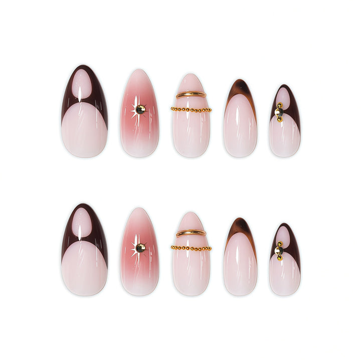 Glamorous Decorative Press-On Nail Art Bowlift
