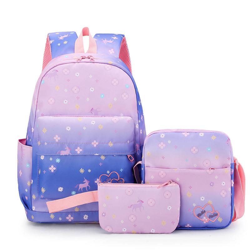 Whimsical Floral Print Backpack Set Bowlift