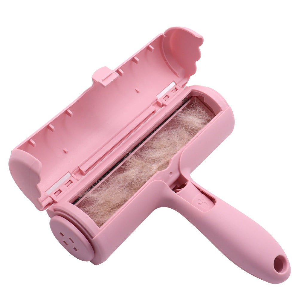 Self-cleaning pet hair and lint roller with washable refillable cartridge Bowlift