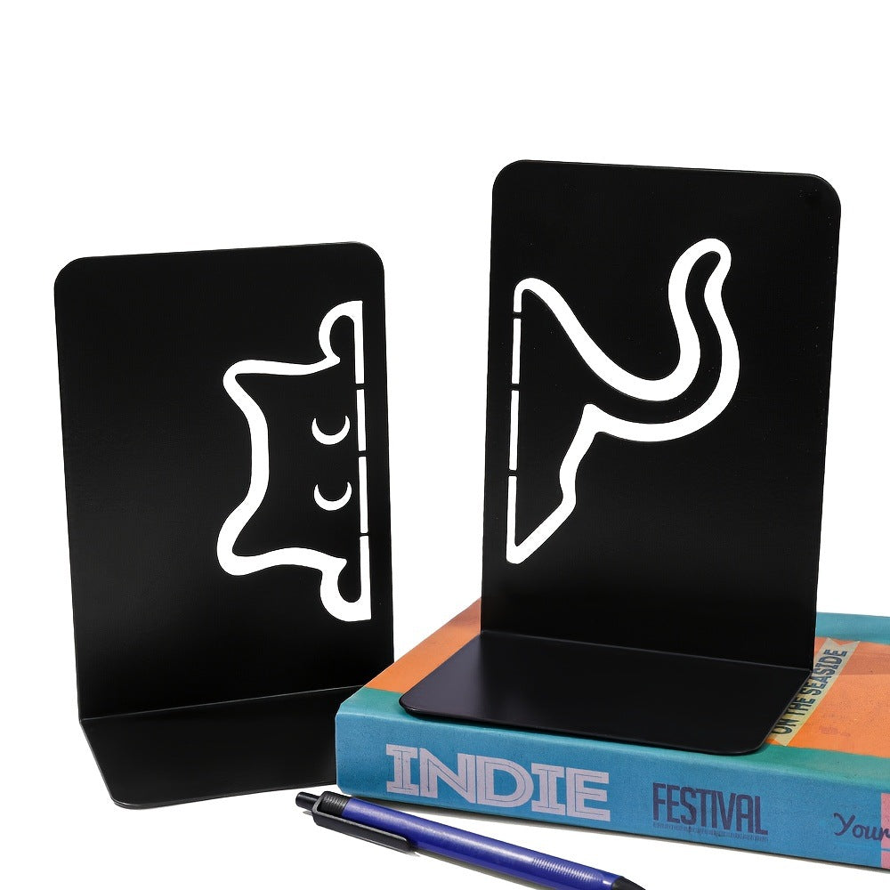 Cat-Themed Decorative Book Ends