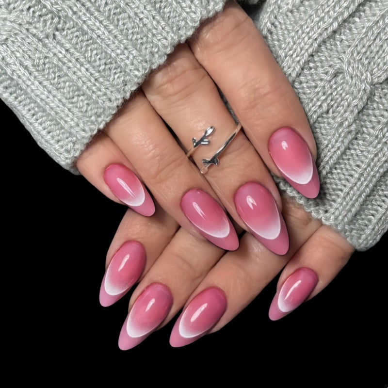 Elegant Almond-Shaped Press-On Nail Set Bowlift