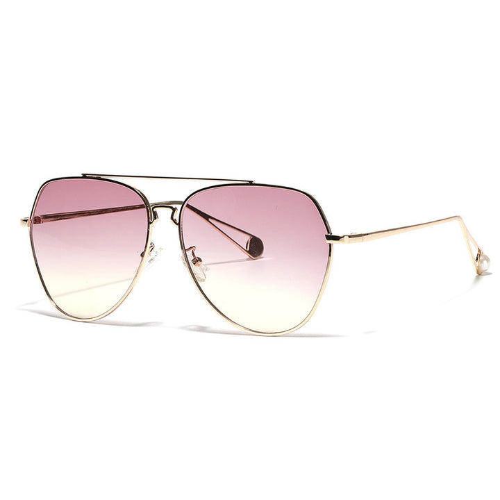 Women's aviator sunglasses with polarized lenses and elegant metal frame Bowlift