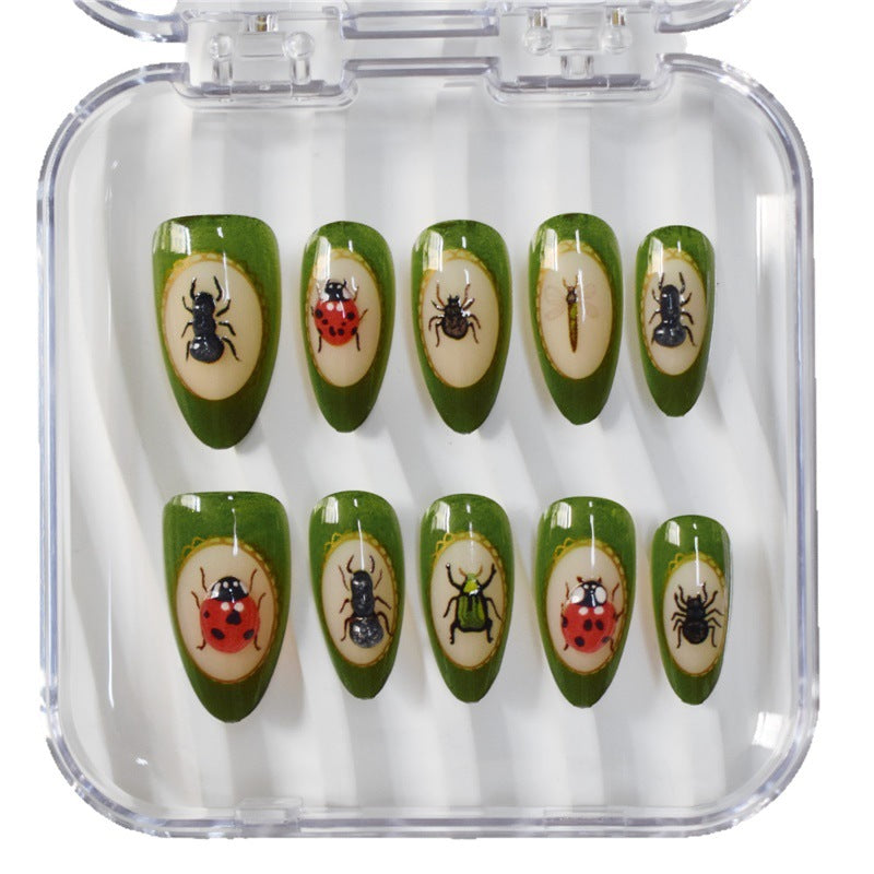 Artistic Bug-Inspired Press-On Nail Extensions Bowlift
