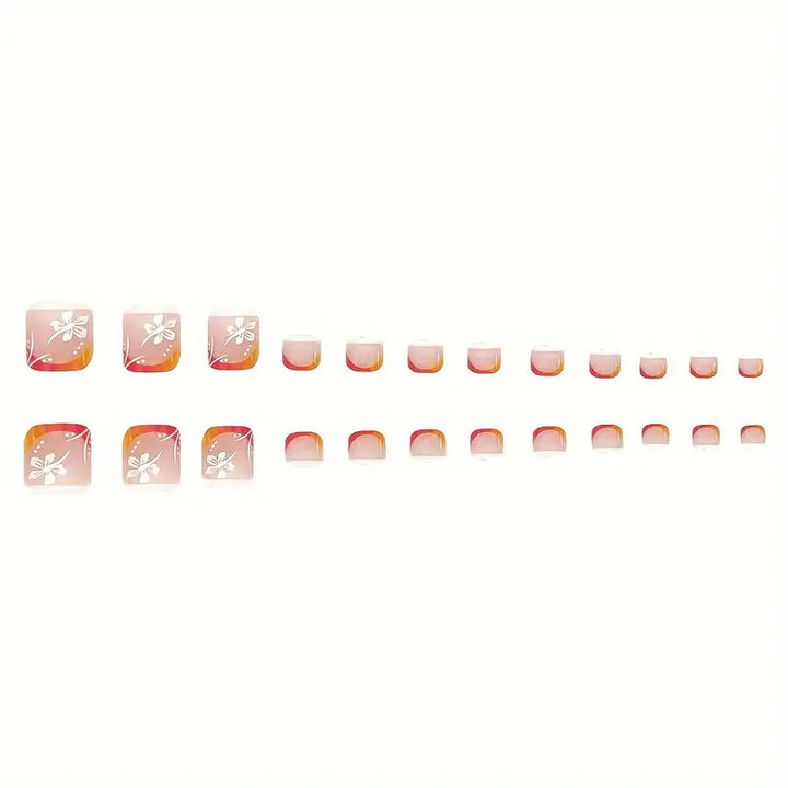 Vibrant Gradient Press-On Nail Art Set Bowlift