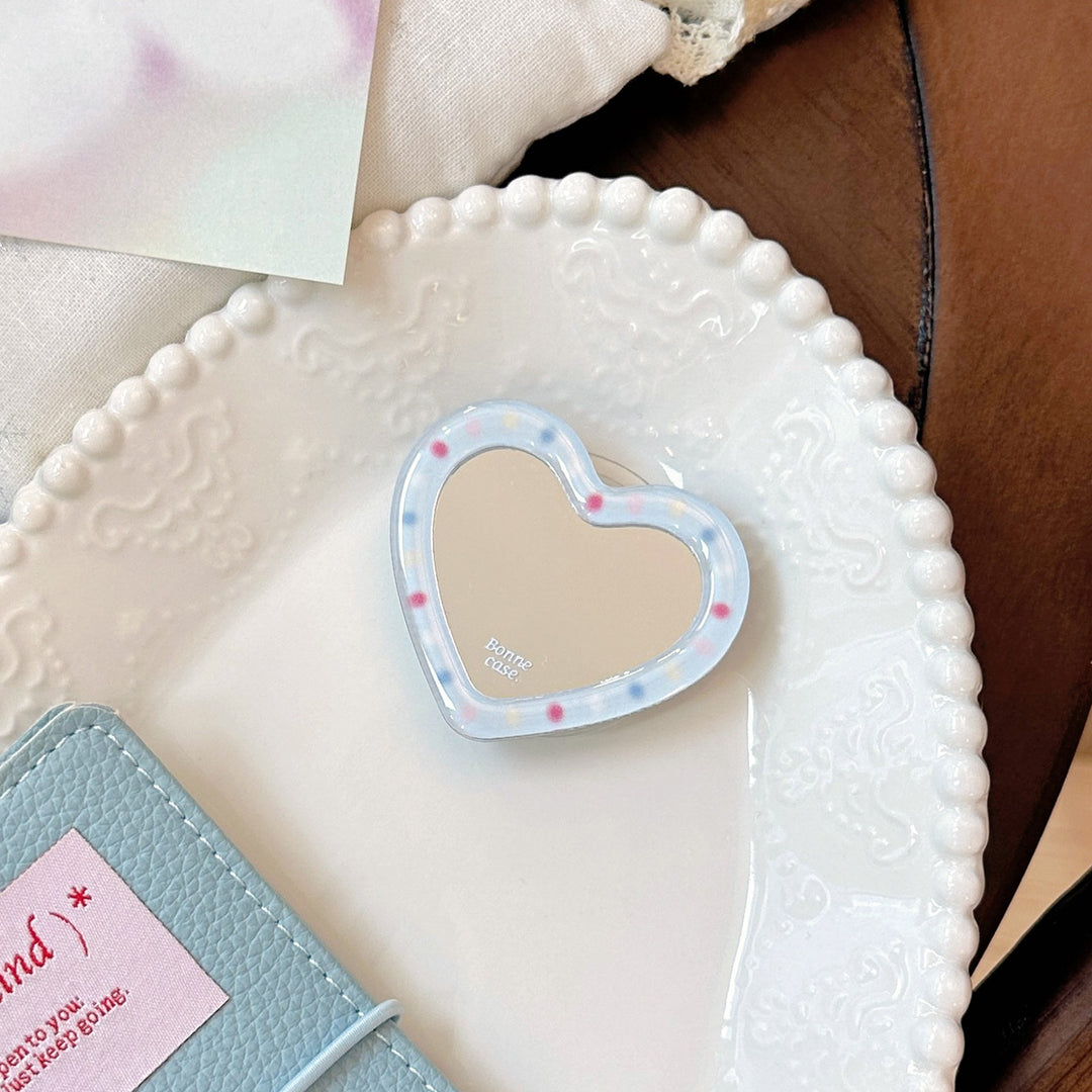Hand mirror in heart-shaped design Bowlift