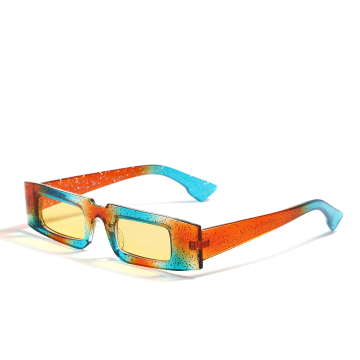 Women's fashionable geometric sunglasses with transparent frame and polarized lenses Bowlift
