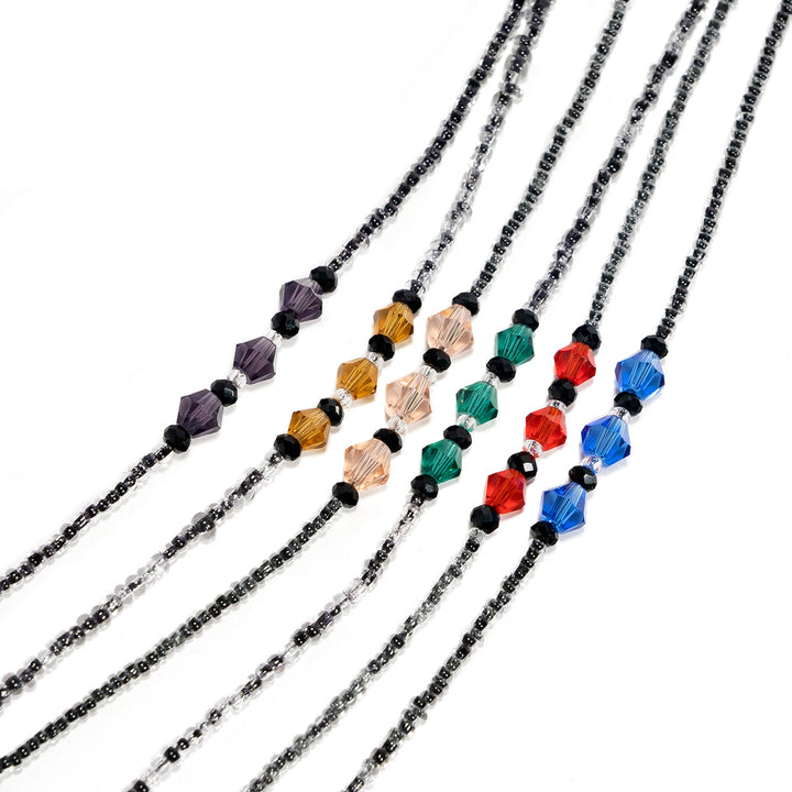Elegant Purple Beaded Eyewear Chain Bowlift