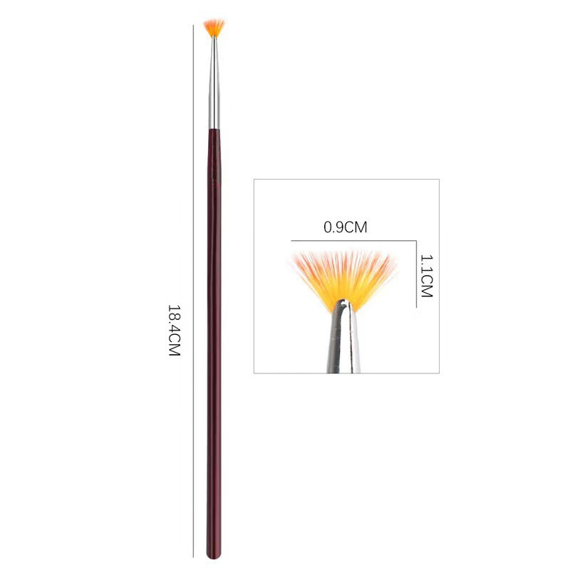 Fan Shaped Nail Art Brush Bowlift