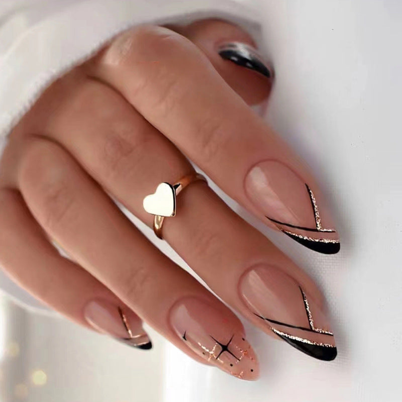 Elegant Press-On Nail Art Design Bowlift