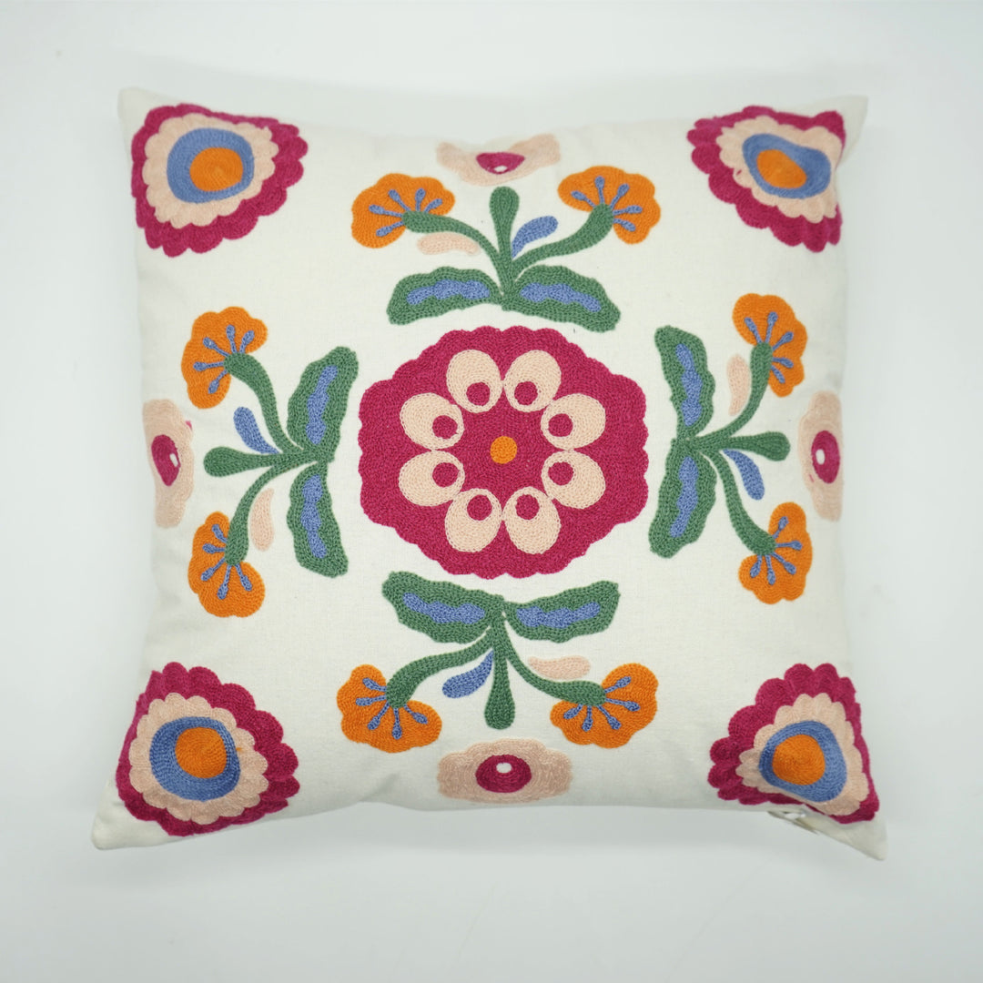 Decorative Embroidered Bird Cushion
