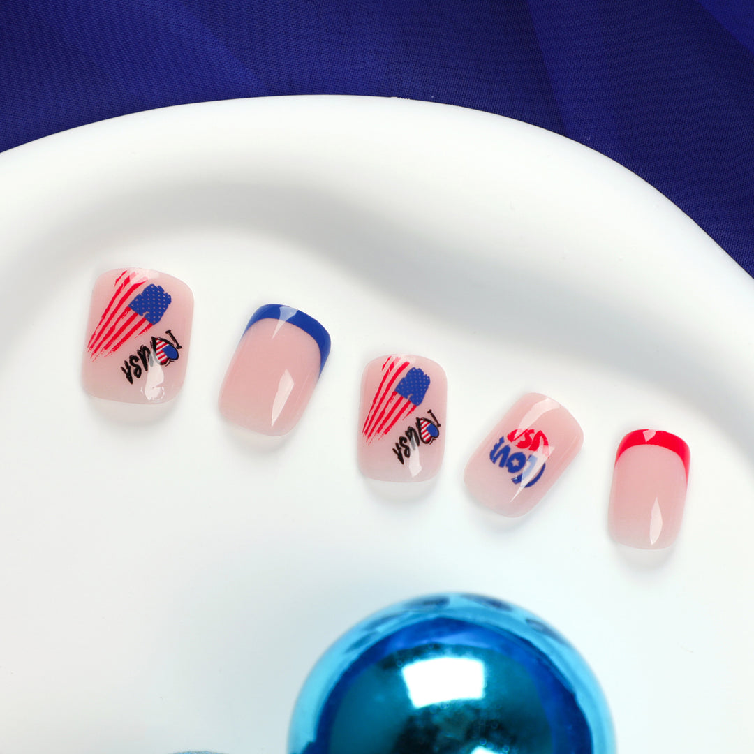 Artistic Nail Art with Patriotic Designs Bowlift