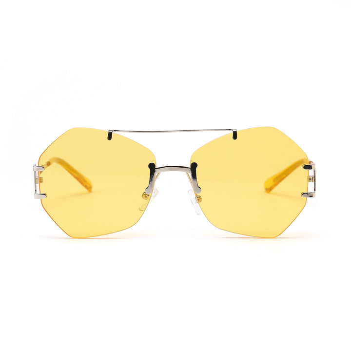 Women's fashionable octagonal sunglasses with delicate metal frame Bowlift