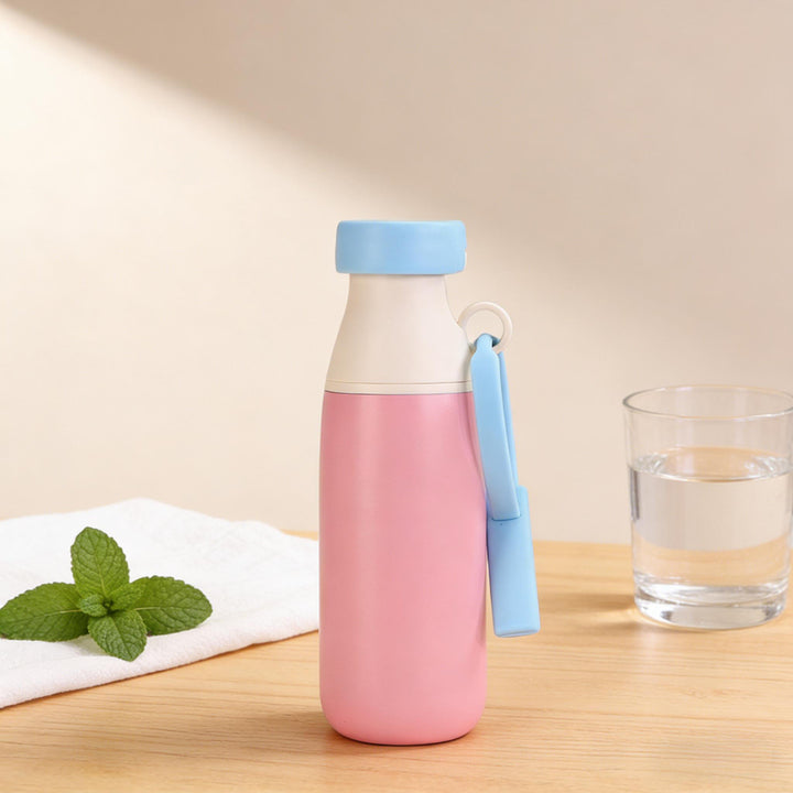 Ladies Insulated Sports Water Bottle with practical carrying strap Bowlift