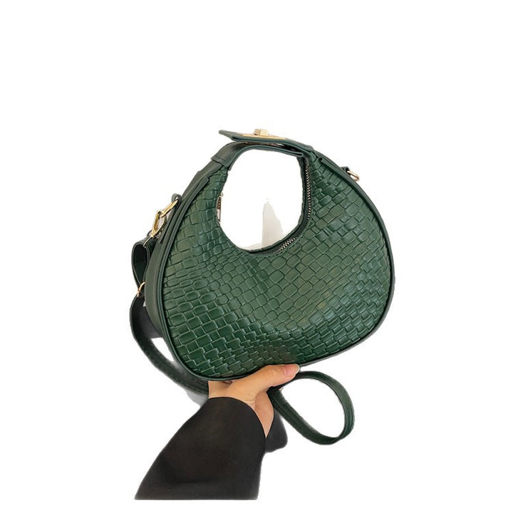 WoTextured Leather Hobo Bag Bowlift