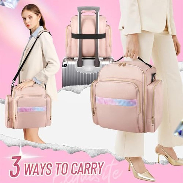 Cosmetic backpack with multiple removable compartments Bowlift