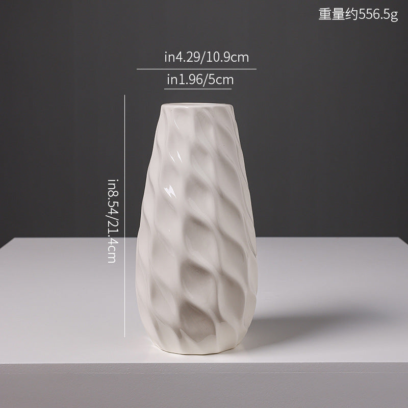 Textured Ceramic Flower Vase