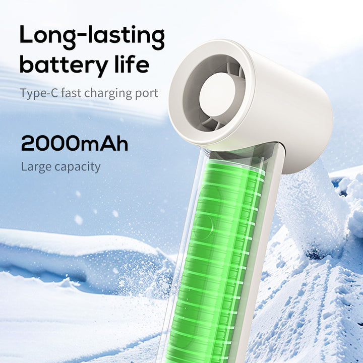 Unisex nan compact rechargeable handheld ducted fan with quiet brushless motor and battery indicator Bowlift