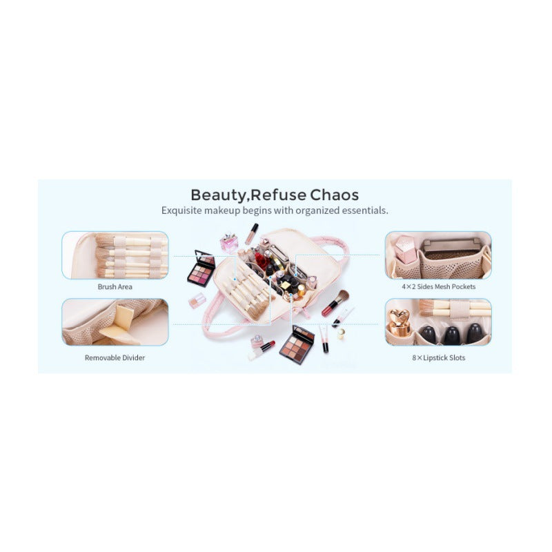 Cosmetic organizer with practical compartment system Bowlift