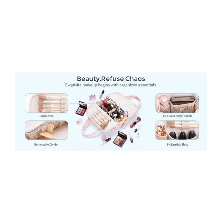 Cosmetic organizer with practical compartment system Bowlift