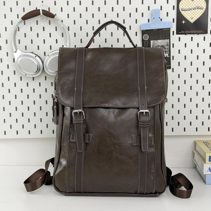 Vintage Leather Rucksack Bowlift
