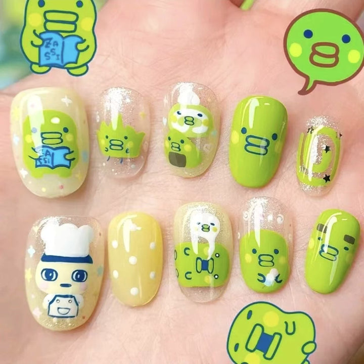 Creative Cartoon Press-On Nail Art Bowlift