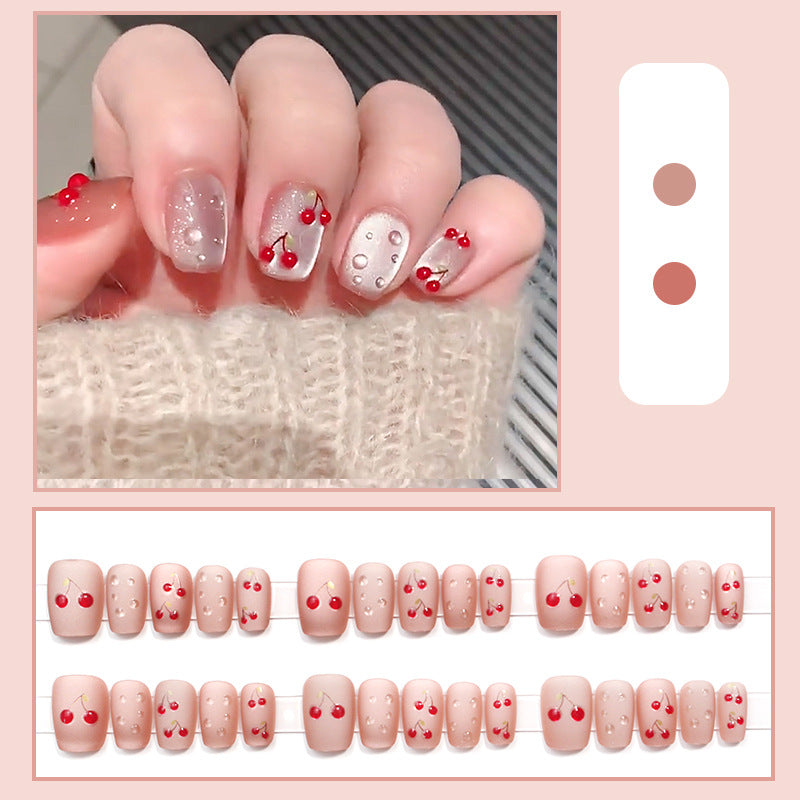 Cherry Blossom Themed Press-On Nail Art Bowlift