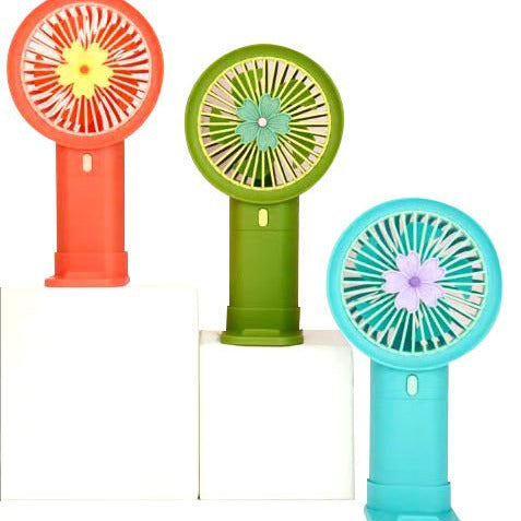 Unisex Portable Mini Hand Fan with Attractive Floral Pattern Bowlift