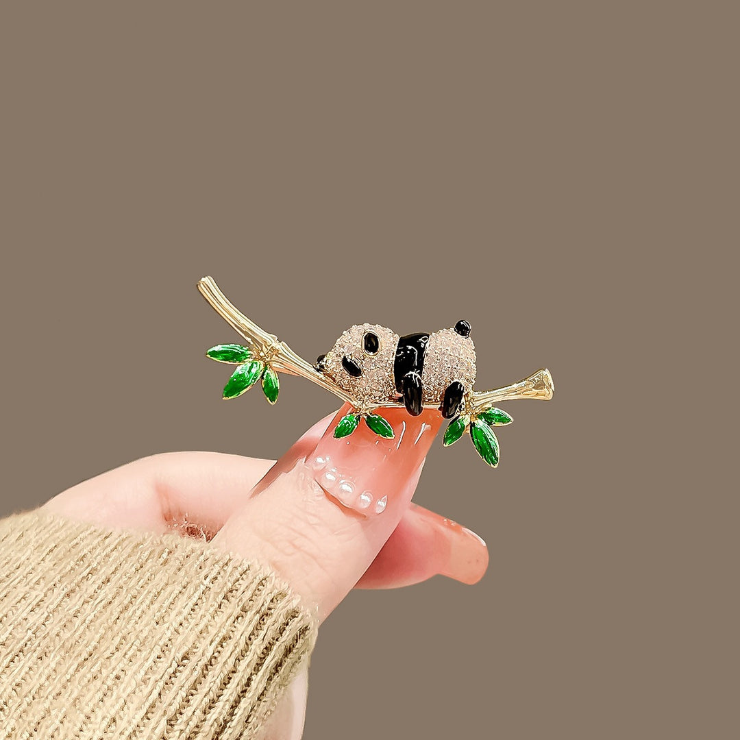 Playful Panda Brooch Bowlift