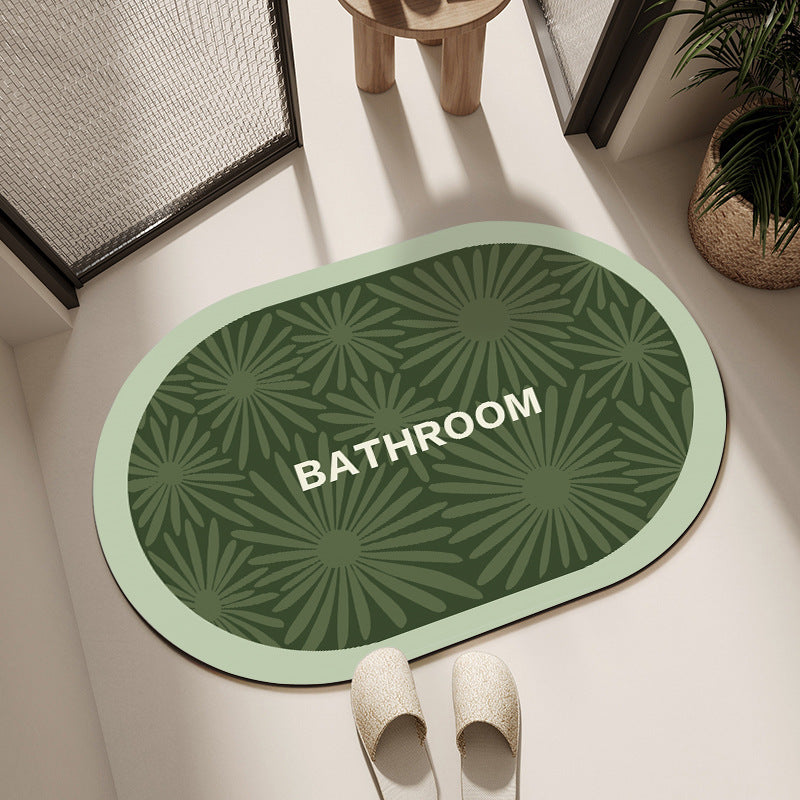 Decorative Floral Bathroom Mat Bowlift