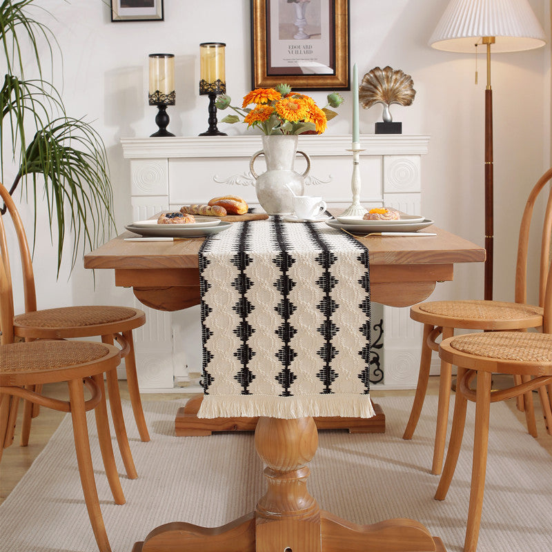 Modern Tasseled Table Runner