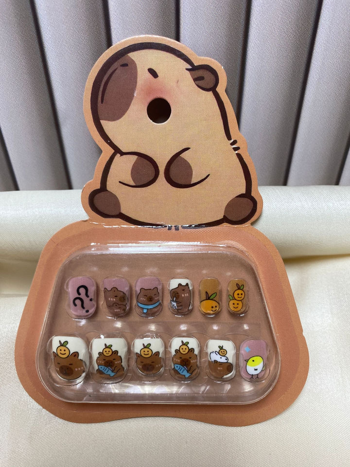 Artificial nails with sweet animal design Bowlift