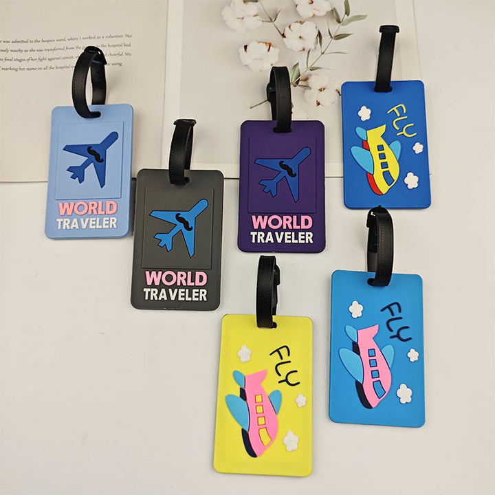Unisex Travel-Themed Luggage Identifier Bowlift