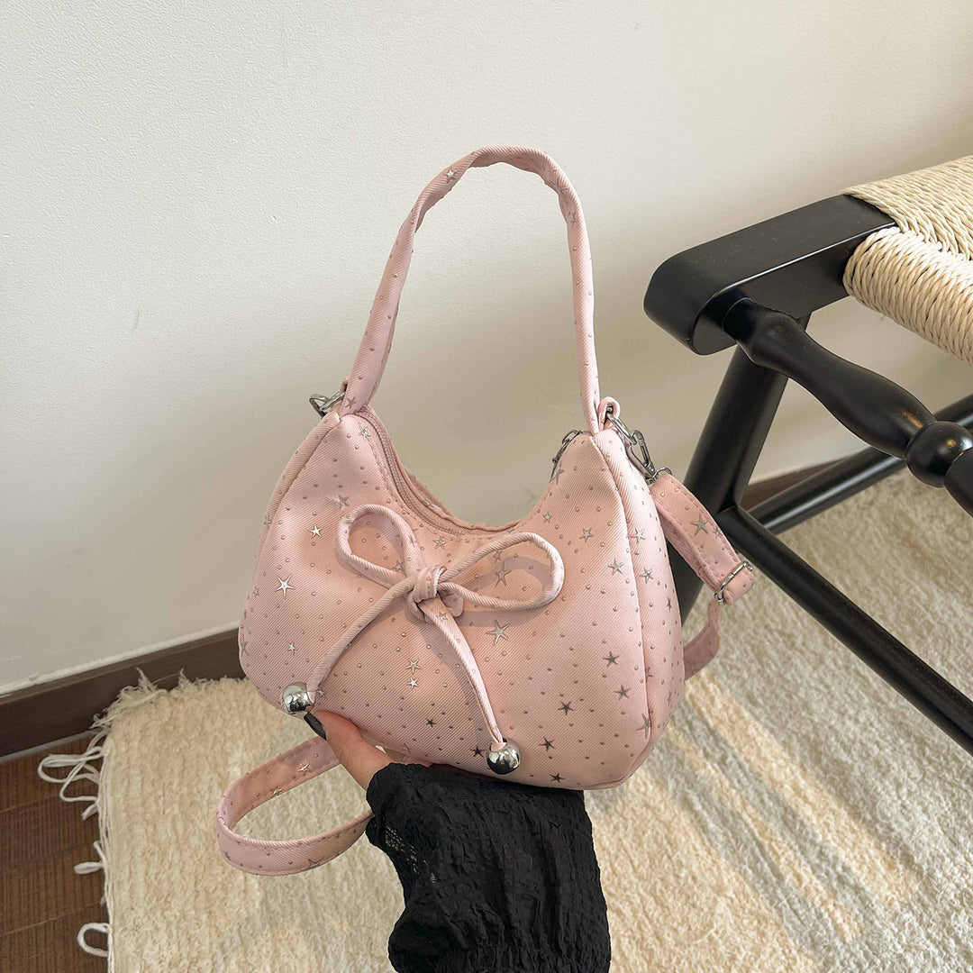 WoDecorative Star-Patterned Hobo Bag Bowlift