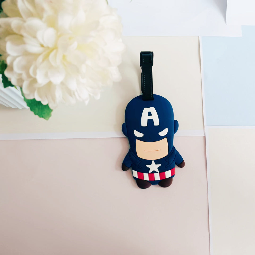 Unisex Silicone Superhero-Themed Luggage Tag Bowlift