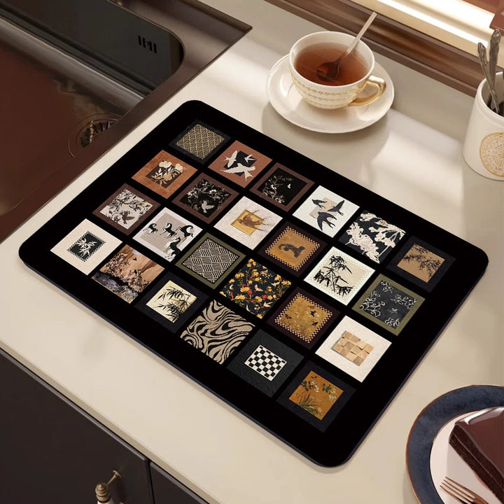 Artistic Botanical Kitchen Mat