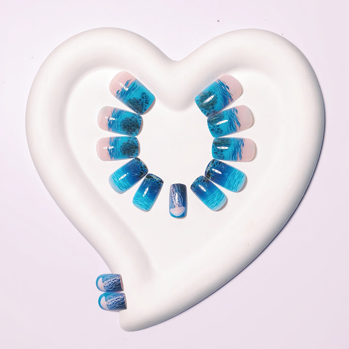Underwater Jellyfish Nail Art Bowlift