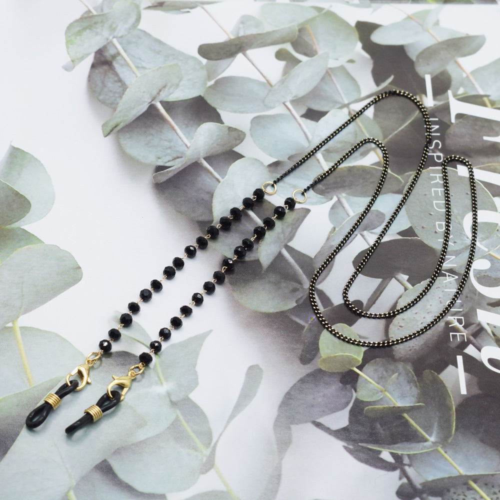 Elegant Floral-Accented Eyewear Chain Bowlift