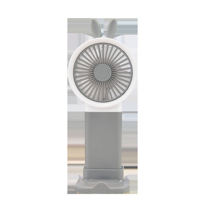 Unisex Cute Bunny-Themed Rechargeable Handheld Fan Bowlift