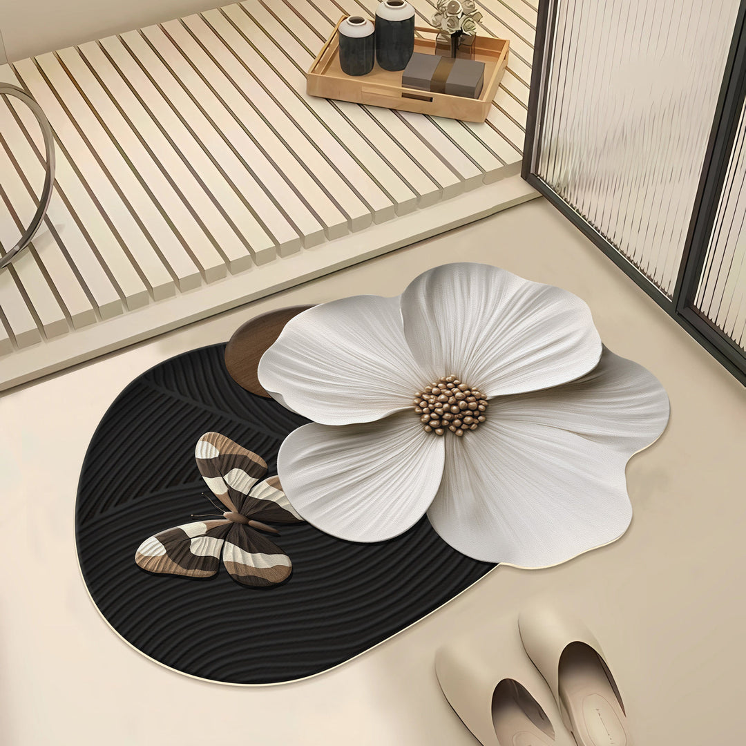 Artistic Floral Area Mat Bowlift