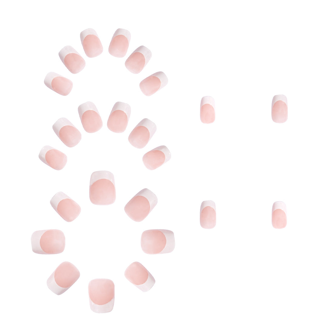 Artificial nails in elegant French style Bowlift