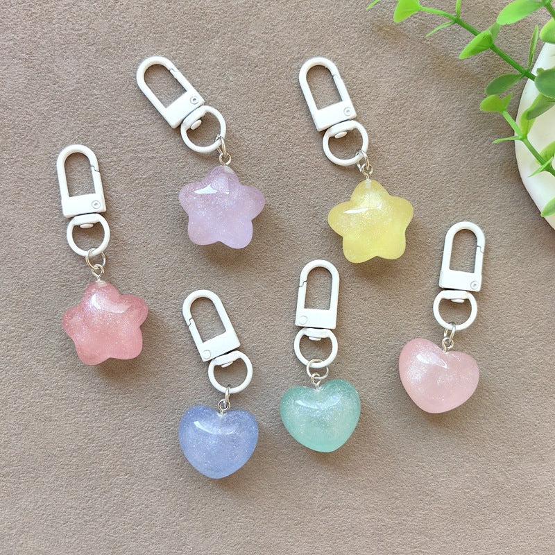 Keychain with Radiant Heart Bowlift