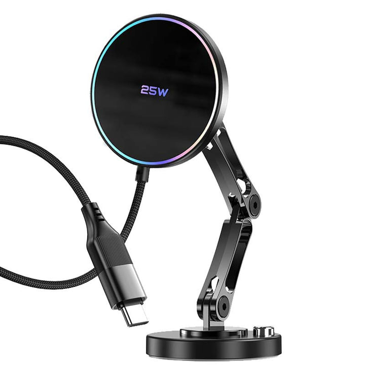Unisex Magnetic Wireless Charging Holder with Flexible Joint Arm Bowlift