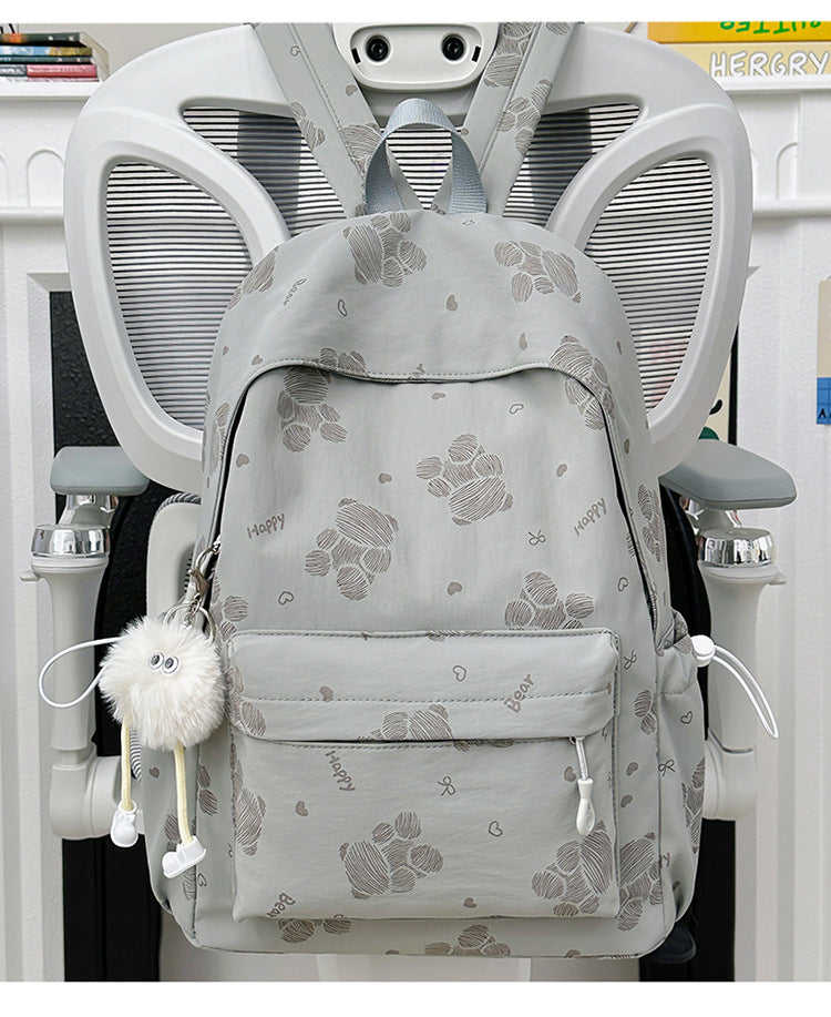 Backpack with Cute Paw Designs and Ergonomic Shoulder Straps Bowlift