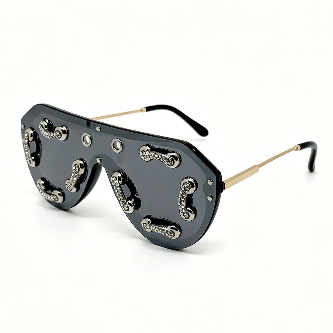 Women's extravagant designer sunglasses with sparkling accents Bowlift