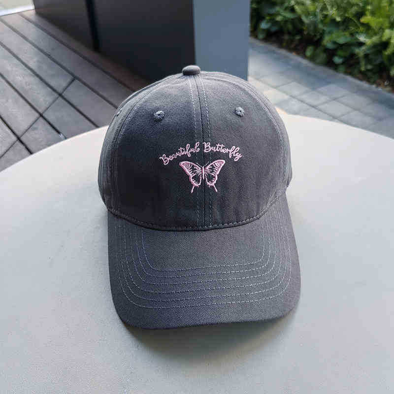 Women's Embroidered Butterfly Cap Bowlift