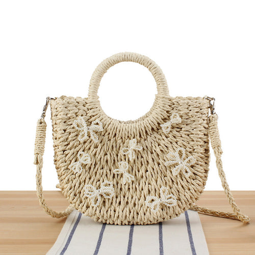 Basket bag with floral designs Bowlift