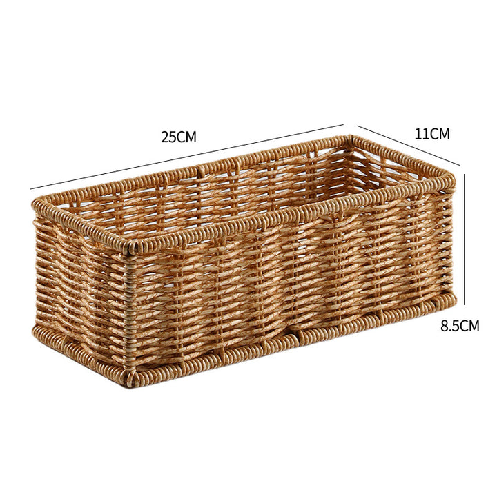 Rectangular Woven Organizer Basket Bowlift