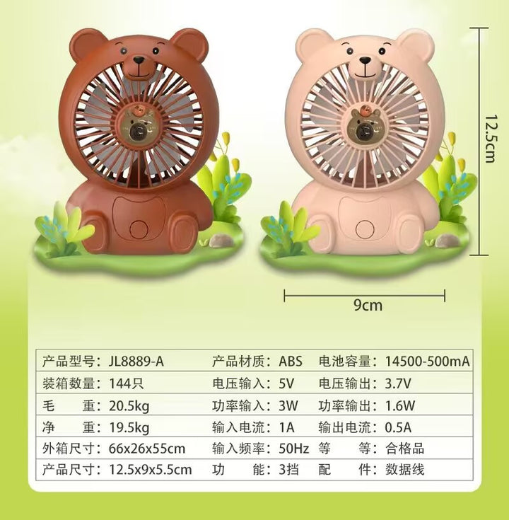 Unisex Cute Bear Fan Bowlift