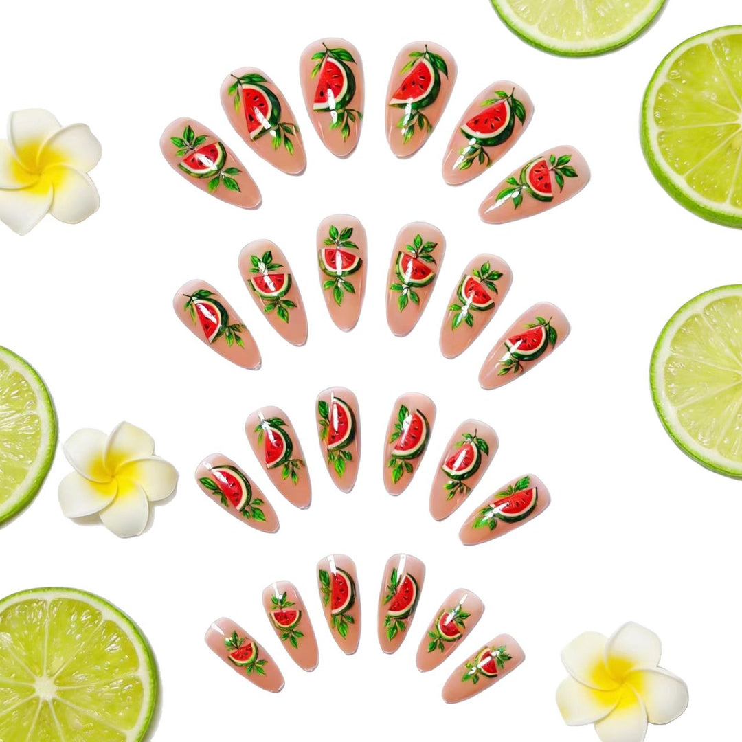 Artistic Watermelon Nail Art Bowlift