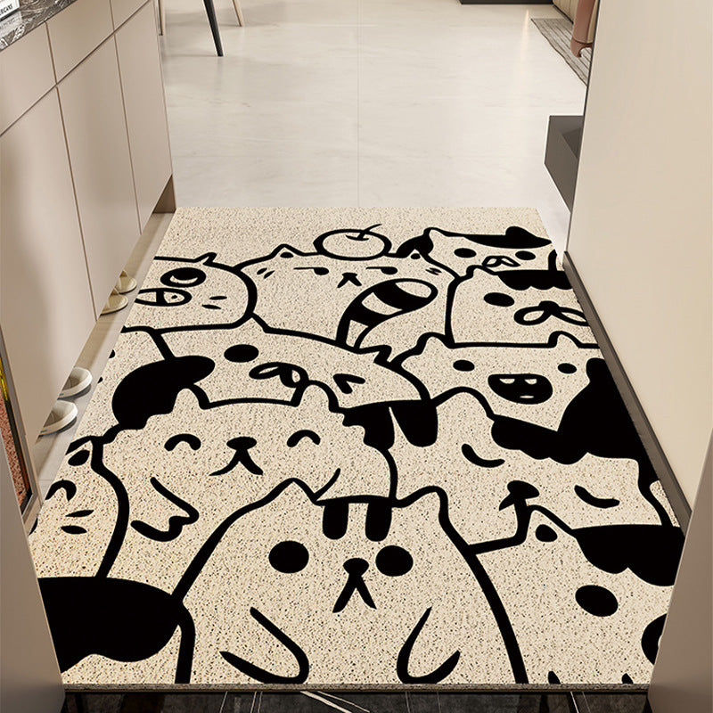 Playful Cat-Themed Indoor Area Mat